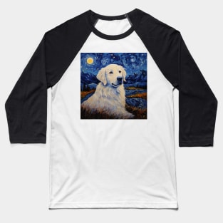 Kuvasz Portrait at Night Baseball T-Shirt